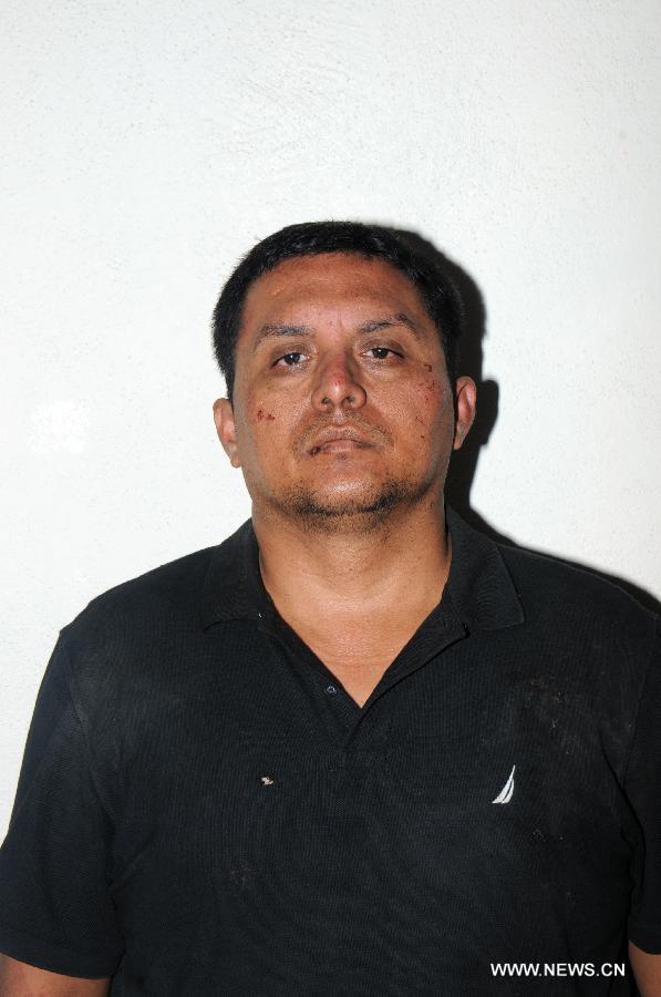 Image provided by Mexican Secretariat of the Navy (SEMAR, for its Spanish acronym) on July 16, 2013 shows Miguel Angel Trevino Morales. The leader of the Zetas' Cartel, Miguel Angel Trevino Morales, also known as the Z-40, was captured on Monday's morning by members of the Mexican Navy, near Nuevo Laredo, Tamaulipas, according to a Mexican government spokesman. (Xinhua/SEMAR) 