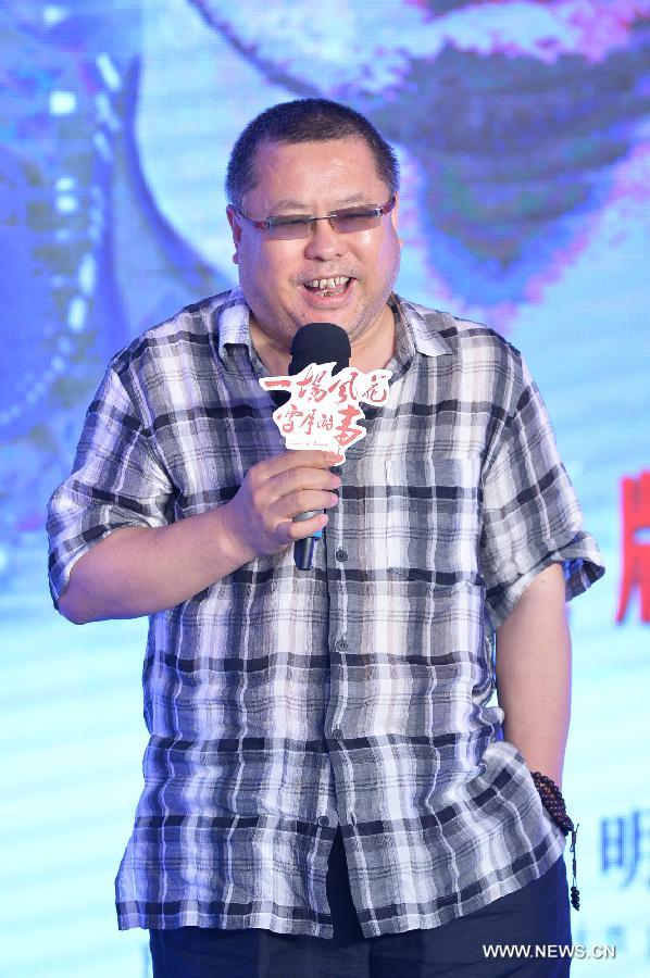 Director Gao Qunshu attends the trailer release conference of the movie "Crimes of Passion" in Beijing, capital of China, July 22, 2013. The movie "Crimes of Passion" directed by Gao Qunshu will hit the screen on Aug. 9. (Xinhua/Zhao Dingzhe)