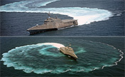 USS Independence LCS2 shows off maneuverability 