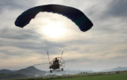 Paramotors used to spray pesticide in Duchang