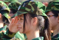 New college students' military training in Guangzhou