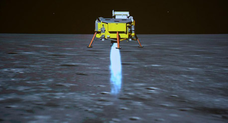 In pictures: Chang'e-3 soft-lands on moon
