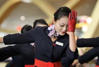 Airline crew stage flashmob dance at Kunming airport