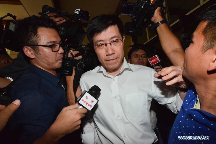 Malaysian authorities hold press conference for Chinese relatives