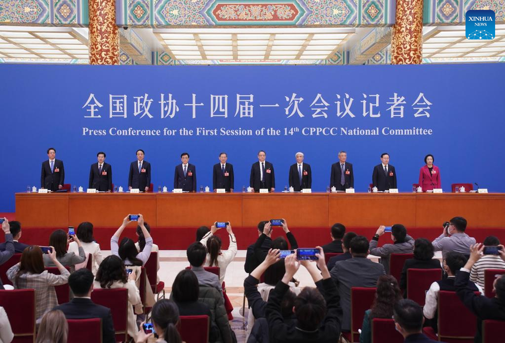 Press conference held during 1st session of 14th CPPCC National Committee